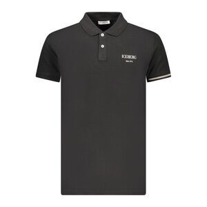 Iceberg Black Cotton Men Polo Men's Shirt